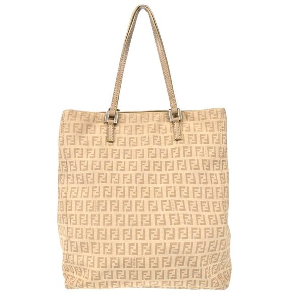 Fendi Beige Canvas Zucchino Tote Handbag 2354/8BH067/KU7/048 186621 - Picture 1 of 9